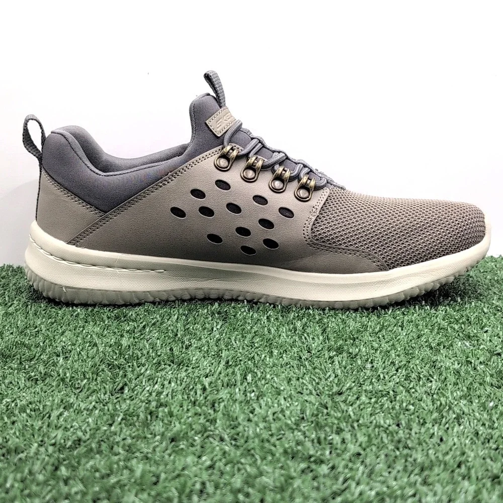 Skechers Volero ARZA Shoes Mens Size 9 Taupe Khaki Athletic Daily Sneaker 210050